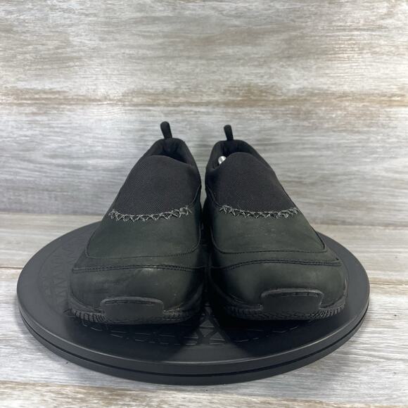 Merrell Women’s Encore Stowe Black Leather Slip-On Mules Size 9 - Picture 2 of 8